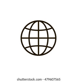 Globe icon. Globe sign vector.