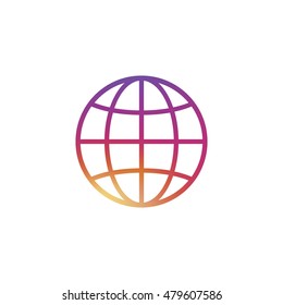 Globe icon. Globe sign vector.