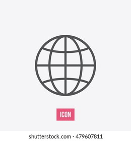 Globe icon. Globe sign vector.