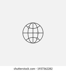 Globe icon sign vector,Symbol, logo illustration for web and mobile