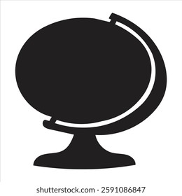 globe icon silhouette vector illustration.