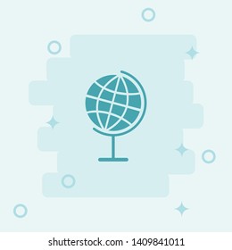 Globe Icon. Simple icon, blue colored icon illustration. - Vector