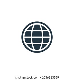 Globe icon. Simple element illustration. Globe symbol design template. Can be used for web and mobile UI.