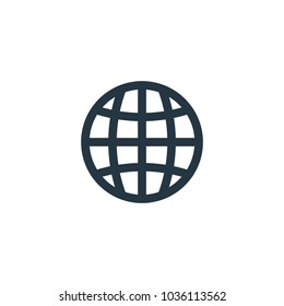 Globe icon. Simple element illustration. Globe symbol design template. Can be used for web and mobile UI.