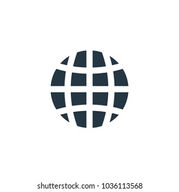 Globe icon. Simple element illustration. Globe symbol design template. Can be used for web and mobile UI.