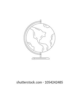 globe icon. Simple element illustration. globe symbol design template. Can be used for web and mobile on white background