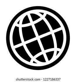 Globe icon. Simple illustration of globe vector icon for web design isolated on white background