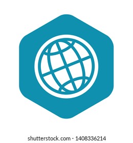 Globe icon. Simple illustration of globe vector icon for web design isolated on white background