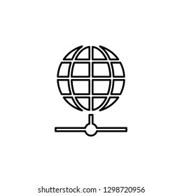 globe icon. Simple outline vector of business set for UI and UX, website or mobile application on white background
