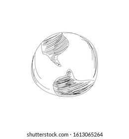 Globe icon. Simple outline vector of sketch set for UI and UX, website or mobile application