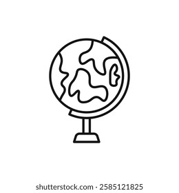 Globe icon. simple thin line vector icon