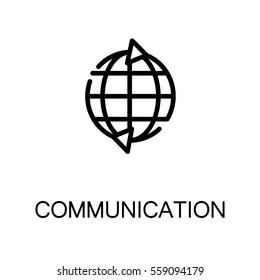 Globe icon. Single high quality outline symbol for web design or mobile app. Thin line sign for design logo. Black outline pictogram on white background