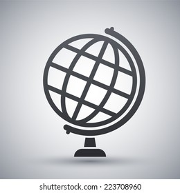 Globe icon, stock vector