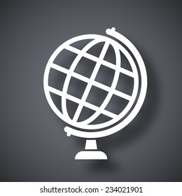 Globe icon, stock vector