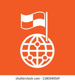 Globe icon, stock vector illustration, EPS10. 