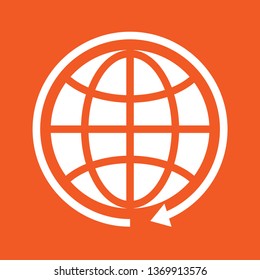 Globe icon, stock vector illustration, EPS10.