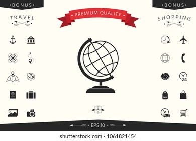 Globe icon symbol