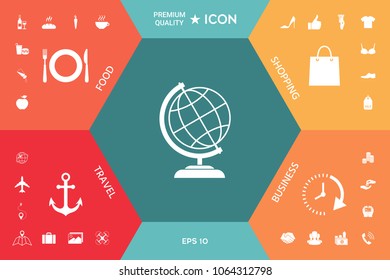 Globe icon symbol
