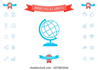 Globe icon symbol