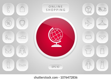 Globe icon symbol