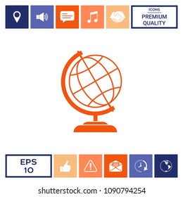 Globe icon symbol