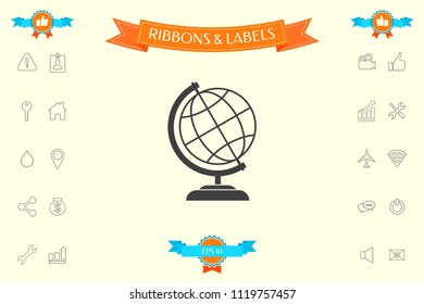 Globe icon symbol