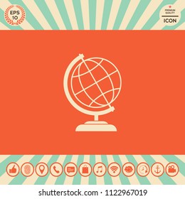 Globe icon symbol