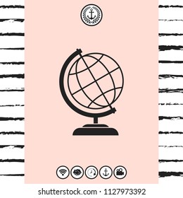Globe icon symbol
