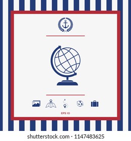 Globe icon symbol