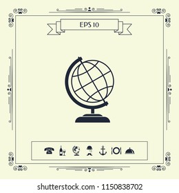 Globe icon symbol