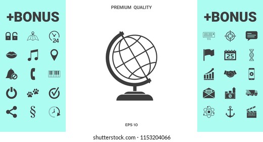 Globe icon symbol