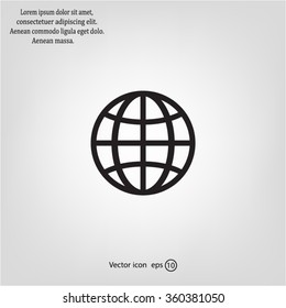 Globe icon. Globe symbol. 
