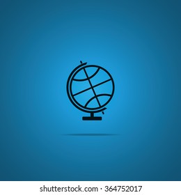 The globe icon. Globe symbol.