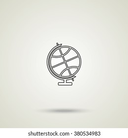 The globe icon. Globe symbol.