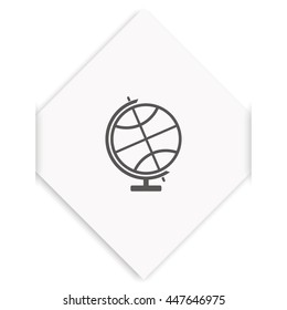 The globe icon. Globe symbol.