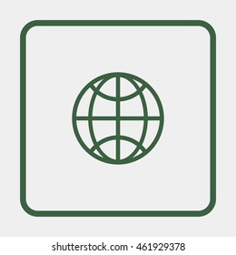 The globe icon. Globe symbol.