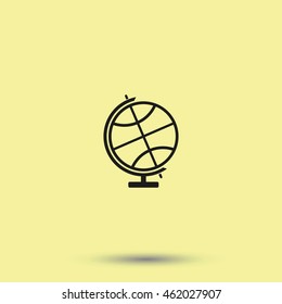 The globe icon. Globe symbol.