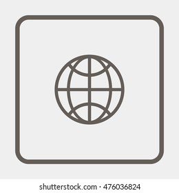 The globe icon. Globe symbol.