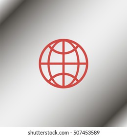 The globe icon. Globe symbol.