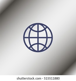 The globe icon. Globe symbol.