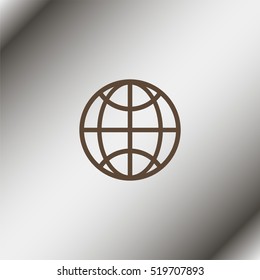 The globe icon. Globe symbol.