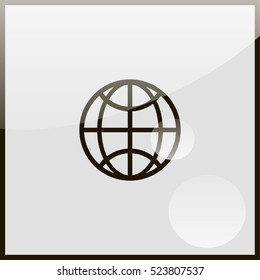 The globe icon. Globe symbol.