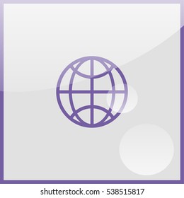 The globe icon. Globe symbol.