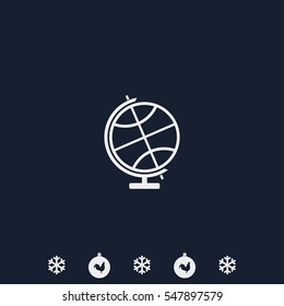 The globe icon. Globe symbol.