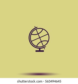The globe icon. Globe symbol.