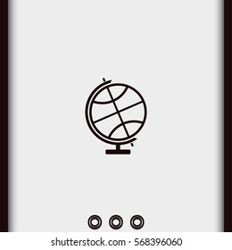 The globe icon. Globe symbol.