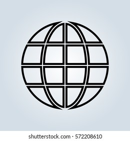The globe icon. Globe symbol.