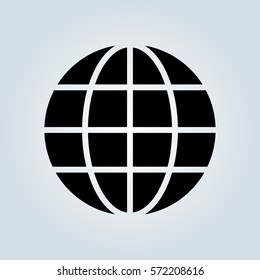 The globe icon. Globe symbol.