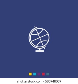 The globe icon. Globe symbol.