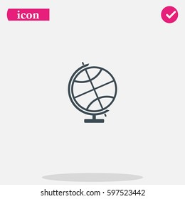 The globe icon. Globe symbol.